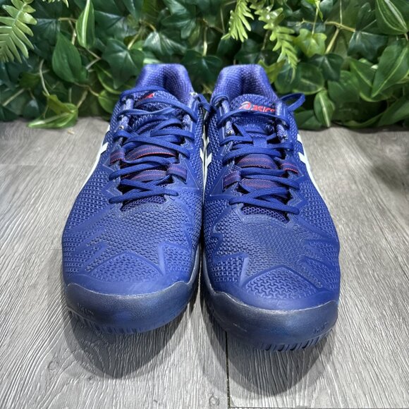 Asics Gel Resolution 8 Clay Tennis Shoes Mens Size 11.5 Blue Pickleball Sneakers main image 10